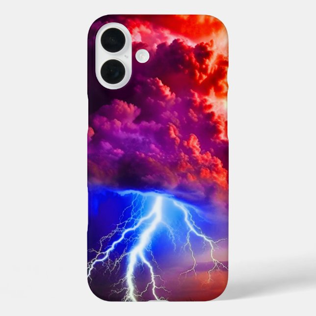 Artsy Lightening Storm Phone Case (Back)