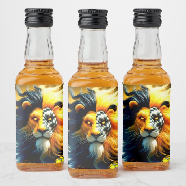 Artsy Lion Liquor Bottle Label (Bottles)