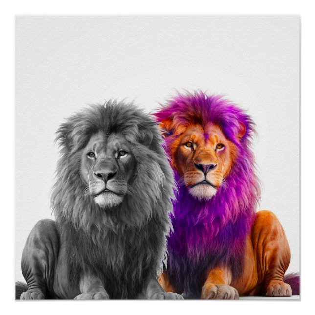 Artsy Lions Poster (Front)