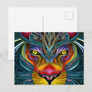 Artsy Magical Fantasy Lion Postcard