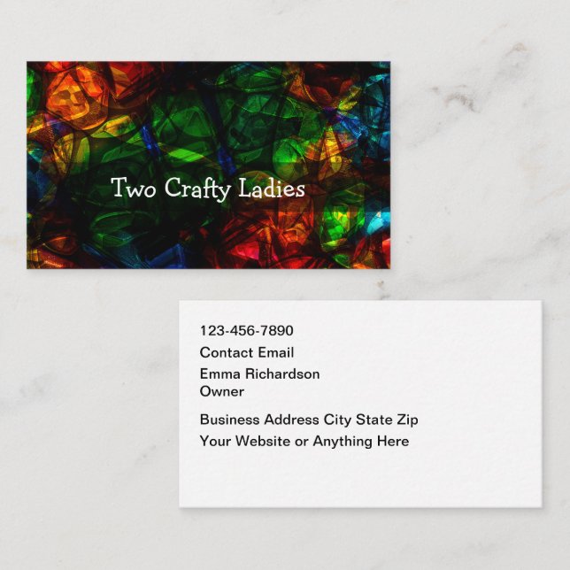 Artsy Modern Abstract Small Business Cards (Front/Back)