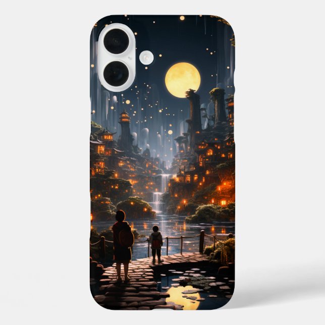 Artsy Moon Scene Phone Case (Back)