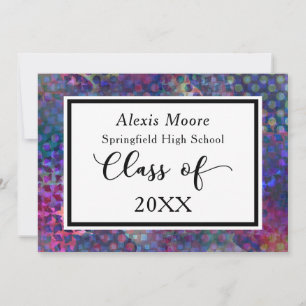Artsy, Multicolored Graduation Announcement