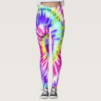 Artsy Neon Rainbow Tie Dye Watercolor Pattern