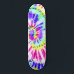 Artsy Neon Rainbow Tie Dye Watercolor Pattern Skateboard<br><div class="desc">This custom safety mask is perfect for many professionals including; nursing home workers, business workers, essential employees, and regular civilians who are in need of an extra layer of protection. The design features a hand-painted rainbow neon yellow, pink, purple, aqua blue, and green tie-dye swirl pattern. It's hipster, trendy, cool,...</div>