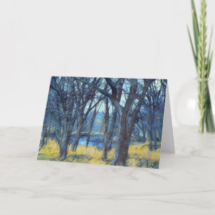 Artsy Night Fantasy Forest Art Note Card