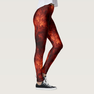 Artsy Orange Trees Leggings