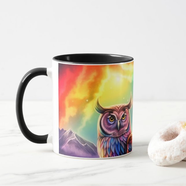 Artsy Owl Mug (With Donut)