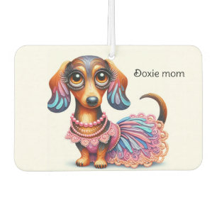 Artsy Pastel Dachshund  Car Air Freshener