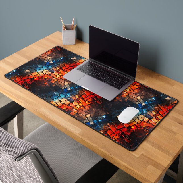 Artsy Pile of Bricks Desk Mat (Office 2)