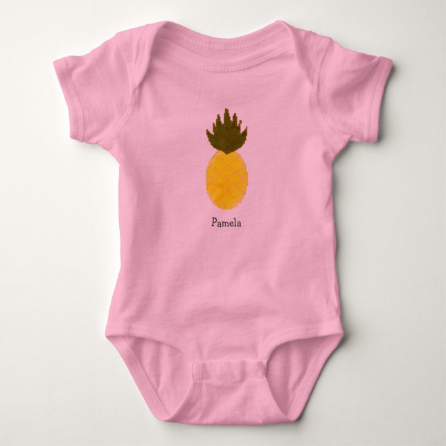 Artsy Pineapple Baby Bodysuit (Front)