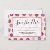 Artsy Pink Sprinkle Doughnuts Watercolor Pattern