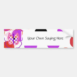Artsy Polka Dot Butterfly Bumper Sticker