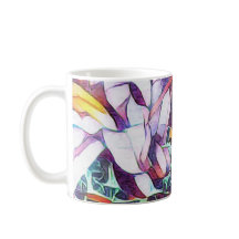 Artsy Purple Flower Mug