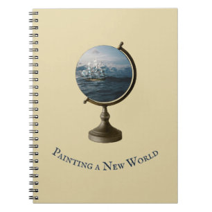 "Artsy Quote" Globe of Endless Horizons Collage Notebook