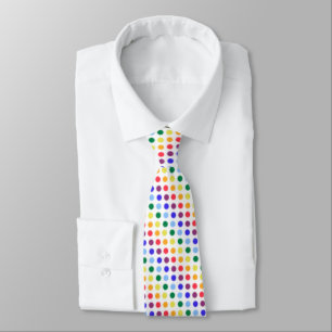 Artsy Rainbow Polka Dot Tie