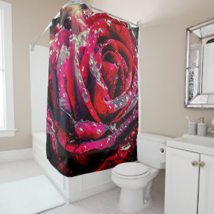 Artsy Rose Shower Curtain