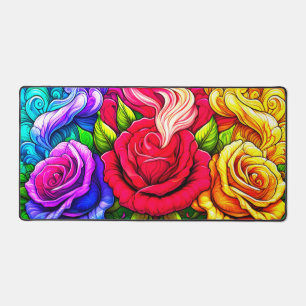 Artsy Roses Desk Mat
