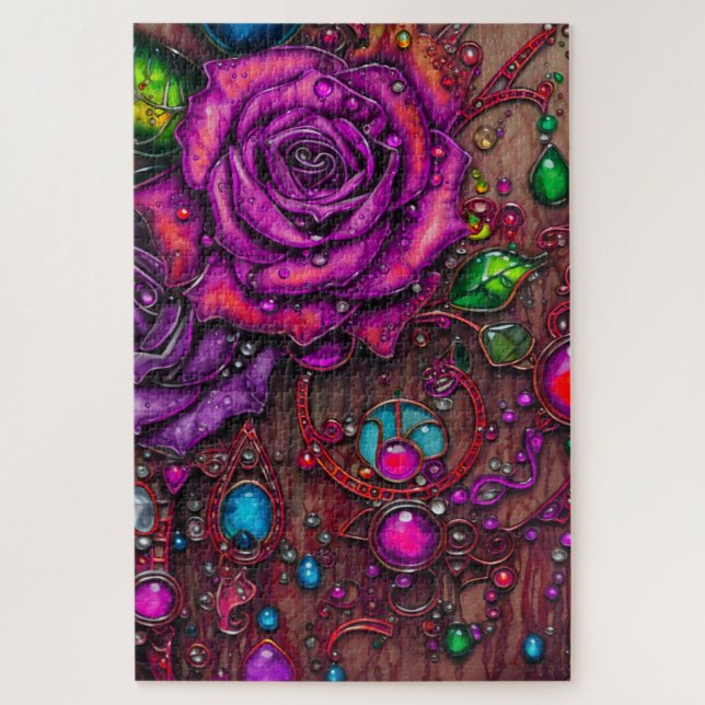 Artsy Roses Jigsaw Puzzle (Vertical)