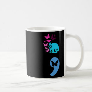 Artsy Semicolon Butterfly Suicide Prevention Coffee Mug