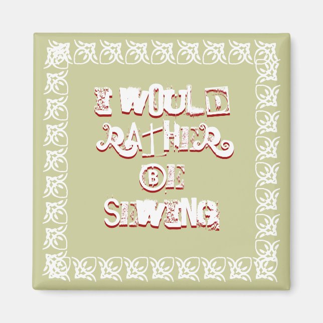 Artsy Sewing Graphics  Magnet (Front)