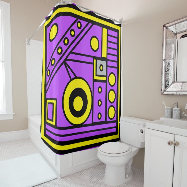 Artsy Shapes Shower Curtain (In Situ)