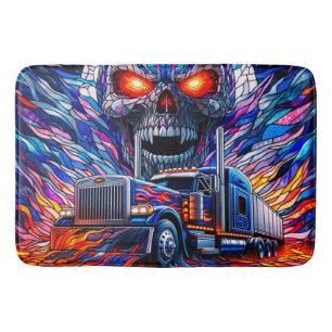 Artsy Skull Design Bath Mat