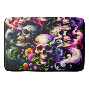 Artsy Skull Design Bath Mat