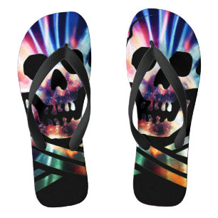Artsy Skull Design Thongs