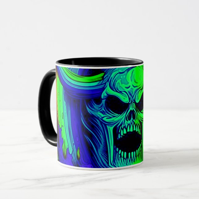 Artsy Skull Mug (Front Left)