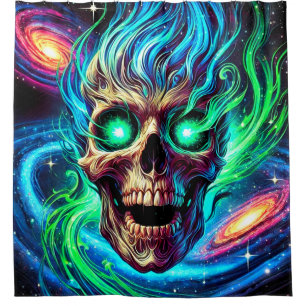 Artsy Skull Shower Curtain