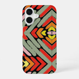 Artsy Southwestern Tribal Pattern iPhone 16 Case