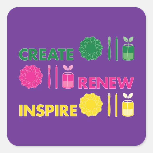 Artsy Spring Knolling Sticker (Front)