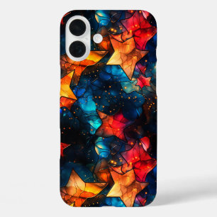Artsy Star Pattern iPhone 16 Plus Case