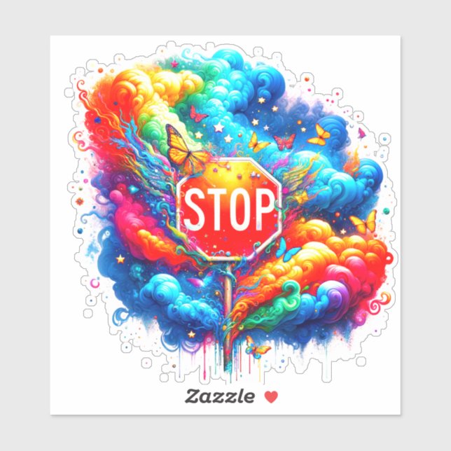 Artsy Stop Sign (Sheet)