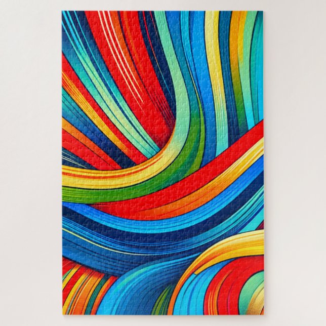 Artsy Striped Design Jigsaw Puzzle (Vertical)