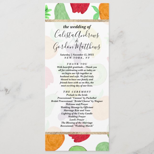 Artsy Summer Colourful Acrylic Fruit Pattern Program (Front)