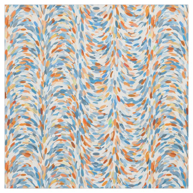 Artsy Summer Colours Paint Splatter Pattern Fabric (Swatch)