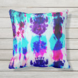 Artsy Summer Pink Blue Colourful Tie Dye Pattern Cushion<br><div class="desc">This artsy and modern summer pattern is perfect for your seasonal style. It features a cool aqua, cobalt blue, bright pink, and purple tie-dye pattern on top of a simple white background. It's hipster, bohemian, and unique, giving you that fashionable and trendy look. ***IMPORTANT DESIGN NOTE: For any custom design...</div>