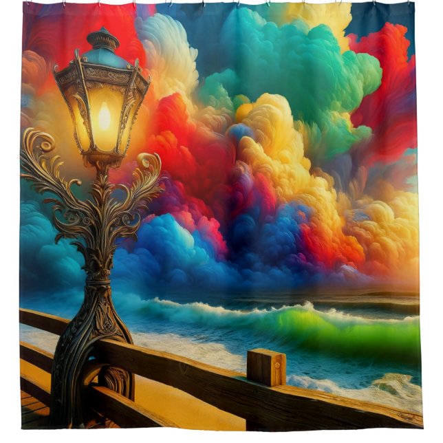 Artsy Sunset Shower Curtain (Front)