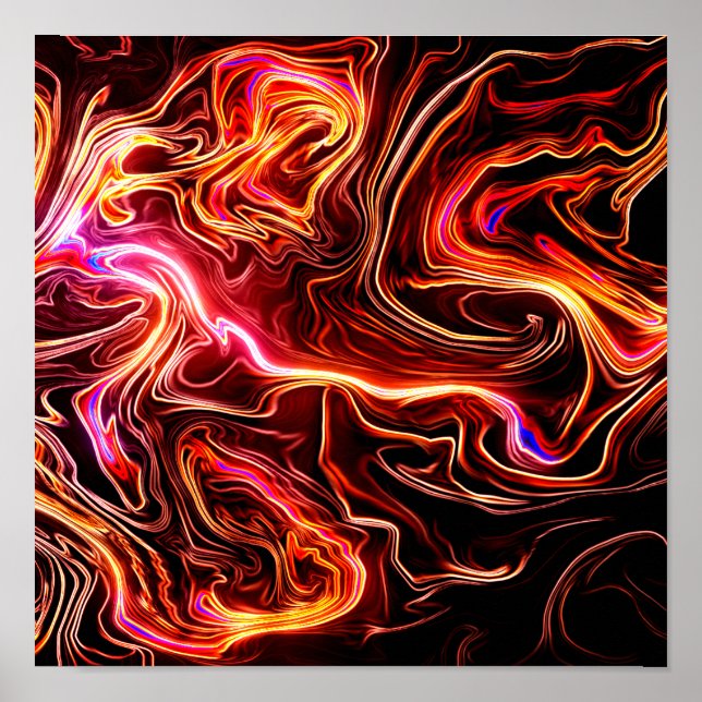 Artsy Swirls Design Poster (Front)