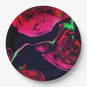 Artsy Swirls Paper Plate