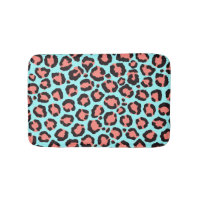 Artsy Trendy Coral Mint Teal Leopard Animal Print