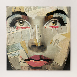 Artsy Unique Digital Art   Pretty Lady Abstract Jigsaw Puzzle
