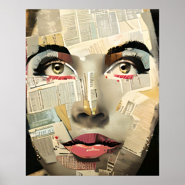 Artsy Unique Digital Art | Pretty Lady Abstract Poster (Front)