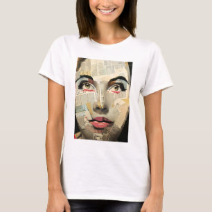 Artsy Unique Digital Art   Pretty Lady Abstract T-Shirt