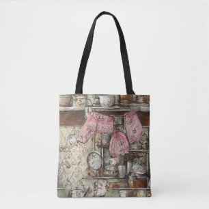 Artsy unique hand drawn Retro artwork Tote Bag