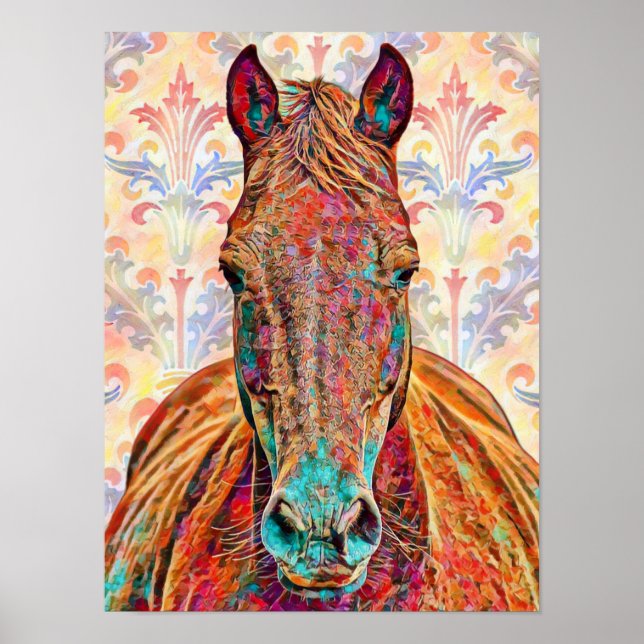 Artsy Vintage Horse Art Print (Front)