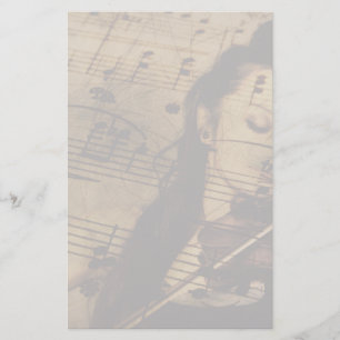 Artsy Violin Music Stationery