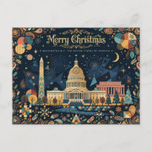 Artsy Washington D.C., the U.S.A. Merry Christmas